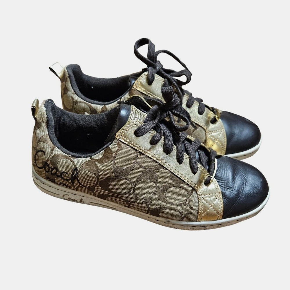 Coach Black and Tan Sneakers